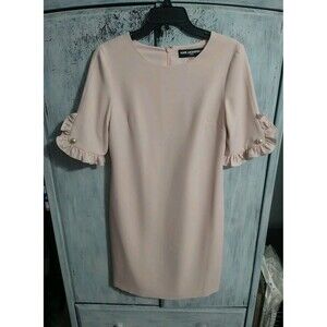 Karl Lagerfeld Are Ruffled Sleeve Dress Size 4 Blush Boho Cottage Core Feminine